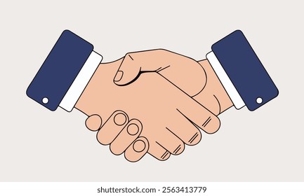 Business people hand shake for business deal, partnership of bonding in business, Shaking hand icon in dealing business of organization hand friendship