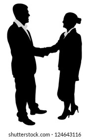 business people handshake illustration