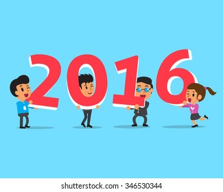 Business people happy new year 2016