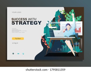 business people happy. Successful business women