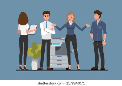 Business People Having Board Meeting,Vector illustration cartoon character.