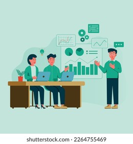 Business people having meeting to discuss business strategy