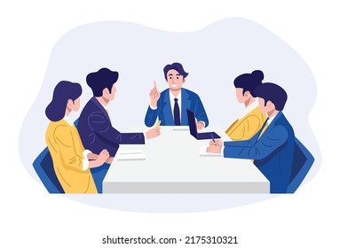 Business people having a meeting and sharing idea