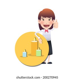 Business people holding button web over white background. Vector design.