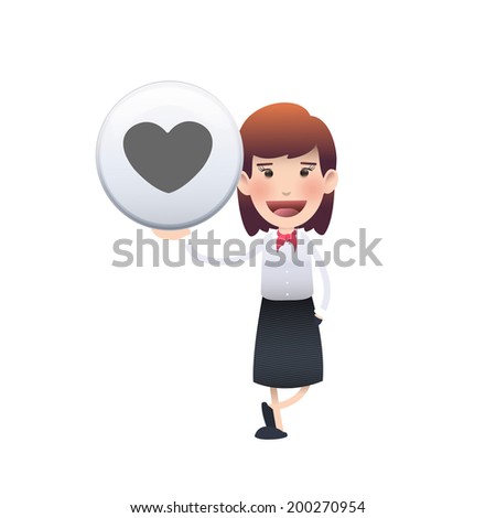 Business people holding button web over white background. Vector design.