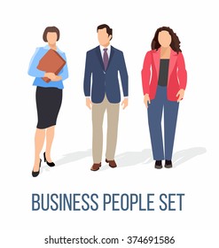 business people  human resources flat vector illustration