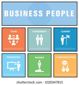 BUSINESS PEOPLE ICON CONCEPT