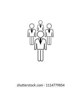 business people icon. Element of business icon for mobile concept and web apps. Thin line business people icon can be used for web and mobile on white background