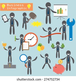 Business people icon element set. vector design illustration.