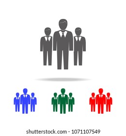 Business People icon. Elements of human resource in multi colored icons. Business, human resource sign. Looking for talent. Search man vector icon. Job search icon on white background