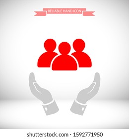 Business people icon. group of persons. people. Vector graphics. human icon work done for your use. 10 eps