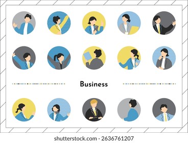Business People Icon Illustration Set