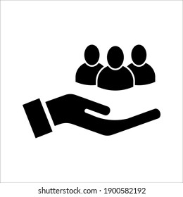 Business People Icon Inclusive Workplace Protection Stock Vector ...