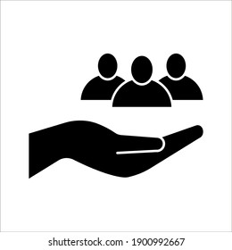 Business People Icon Inclusive Workplace Protection Stock Vector ...