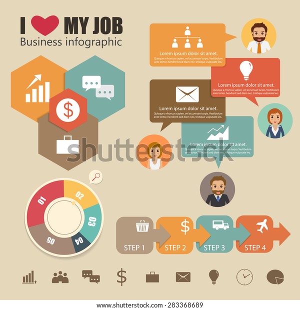 Business People Icon Infographic Stock Vector (Royalty Free) 283368689