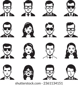 Business people icon pack logo