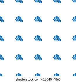 business people icon pattern seamless isolated on white background. Editable filled business people icon. business people icon pattern for web and mobile.