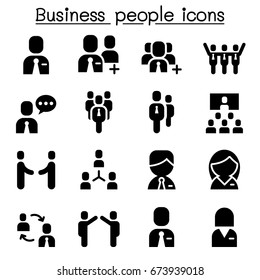 Business people icon set 