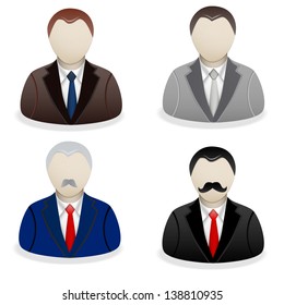 Business people icon set vector.
