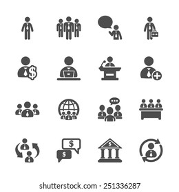 business people icon set, vector eps10.