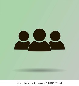 Business people icon - teamwork & relationship concept