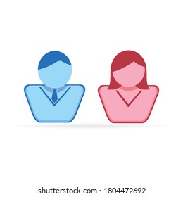 icono de personas de negocios vectorial aislar en fondo blanco