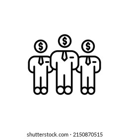 icono de gente de negocios en vector. logotipo