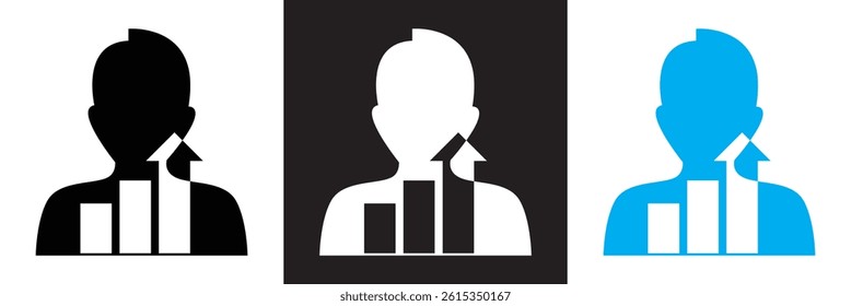 Business People icon. Vector for websites, mobile interfaces, presentations, banner, visual branding etc. Vector illustration. isolated on white and black background. EPS 10