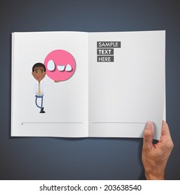 business people with icon web printed on book