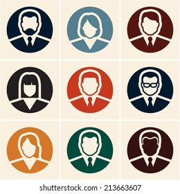 Business people icons. Avatar. User icon.