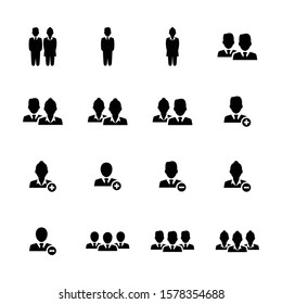 Business people icons in black color 