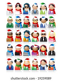 Business People Icons, Christmas Holiday