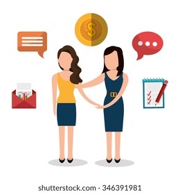 Business people with icons graphic design, vector illustration eps10 Business people with icons graphic design, vector illustration eps10