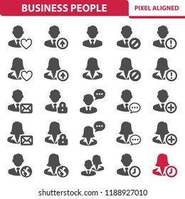Business People Icons. Professional, pixel perfect icons, EPS 10 format.