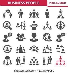 Business People Icons. Professional, pixel perfect icons, EPS 10 format.