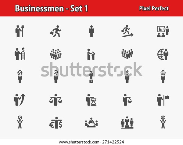 Business\
People Icons. Professional, pixel perfect icons optimized for both\
large and small resolutions. EPS 8\
format.
