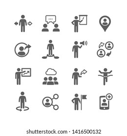 Business and people icons set