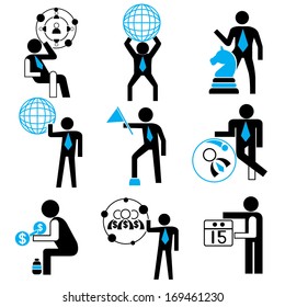 business people, business icons set