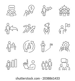 Business People icons set. Business People pack symbol vector elements for infographic web