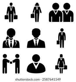 Business People Icons Set for Professional Use