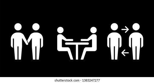 Business people icons set simple flat illustration.