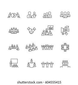 Business and people icons set,Vector