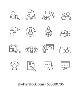 Business and people icons set,Vector
