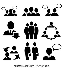 Business people icons vector