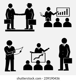 Business and people icons.vector 