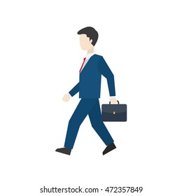 Business people illustration. Walking to work illustration.