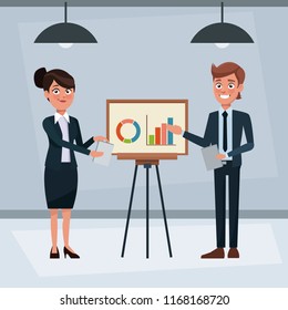 Business people inside office