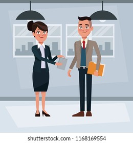 Business people inside office