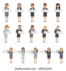 Business People - Isolated On White Background - Vector Illustration, Graphic Design Editable For Your Design 