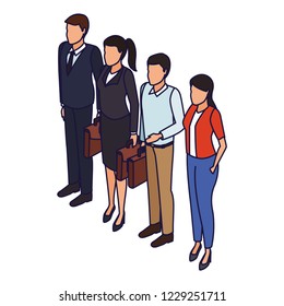 Business people isometric